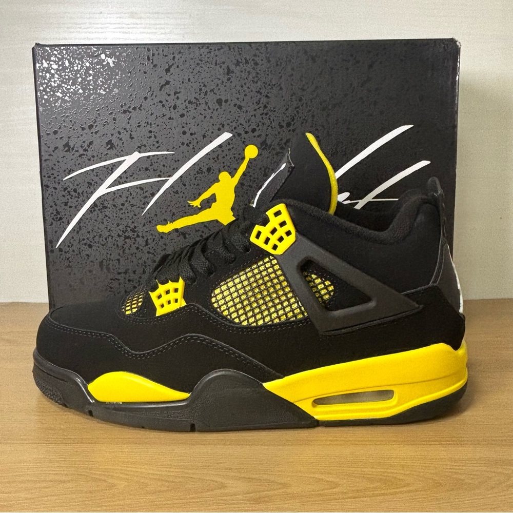 Air Jordan 4 "Yellow Thunder” -Men's Sneakers Shoes - Picture 5 of 8